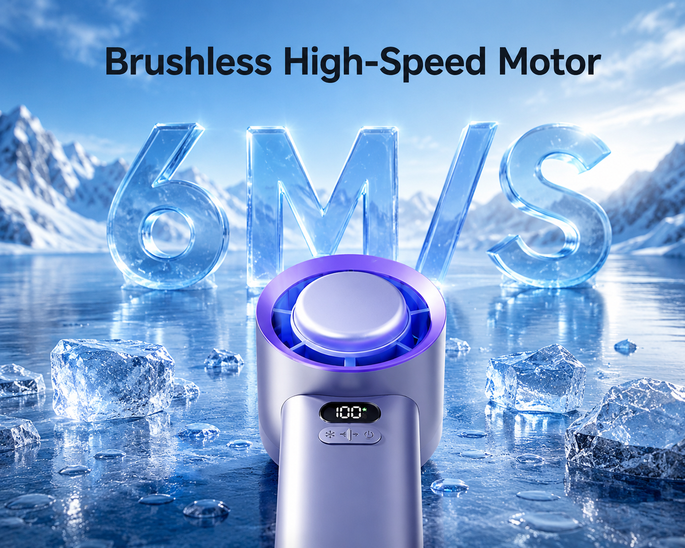 Cooling Breeze | Portable Handheld Fan with Turbocharged Airflow | Ergonomic Design for Ultimate Comfort