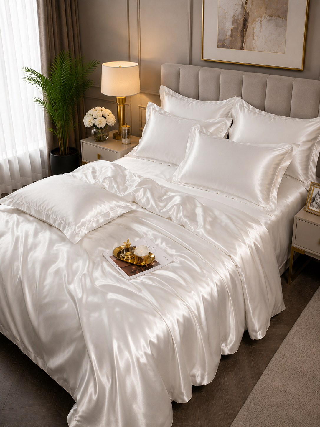 Silk Satin Duvet Cover Set for Luxurious Comfort