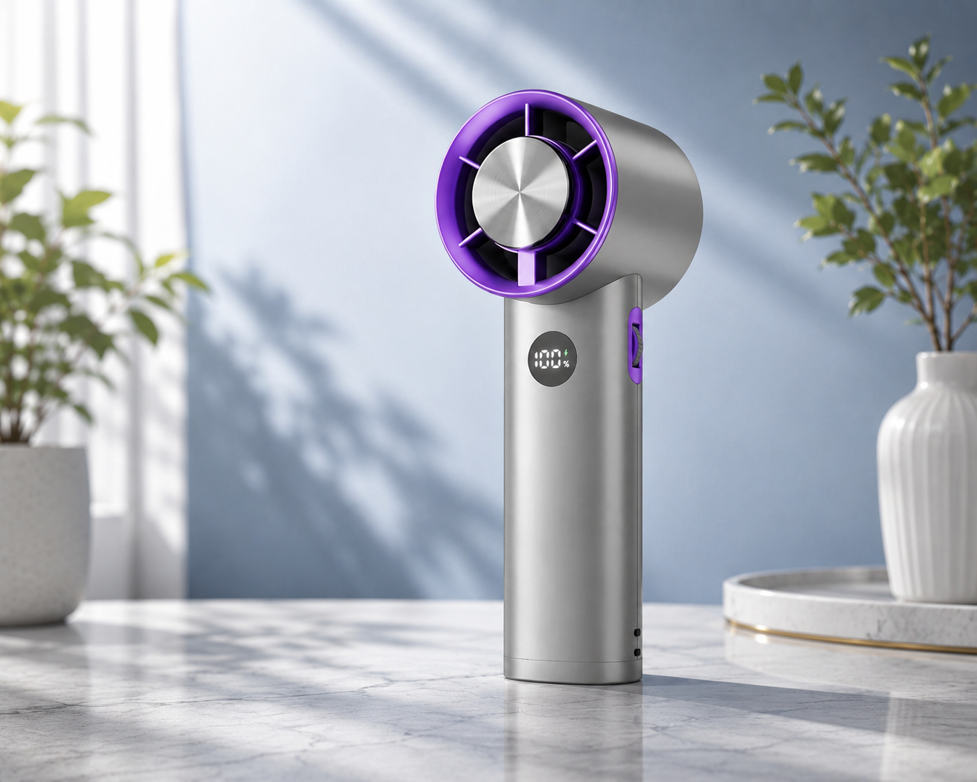 Cooling Breeze | Portable Handheld Fan with Turbocharged Airflow | Ergonomic Design for Ultimate Comfort