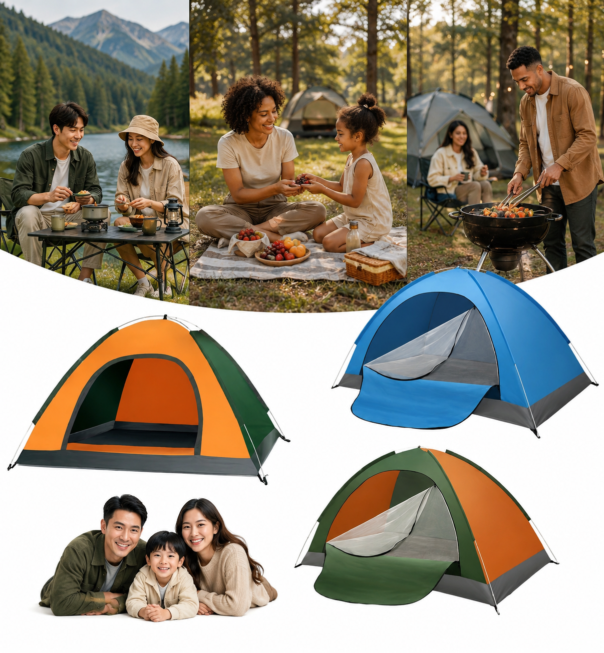 Outdoor Adventure | Pop Up Camping Tent with Lightweight Design | Easy Setup for Spring and Summer Fun