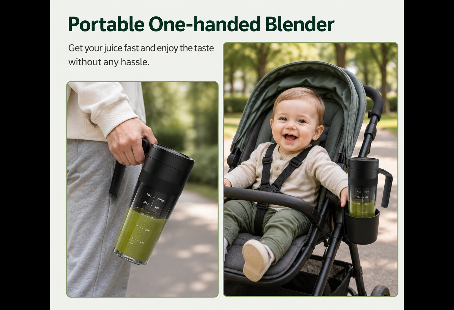 Portable Blender | Smoothie Maker with Self-Cleaning Function | Lightweight Design for On-the-Go Nutrition