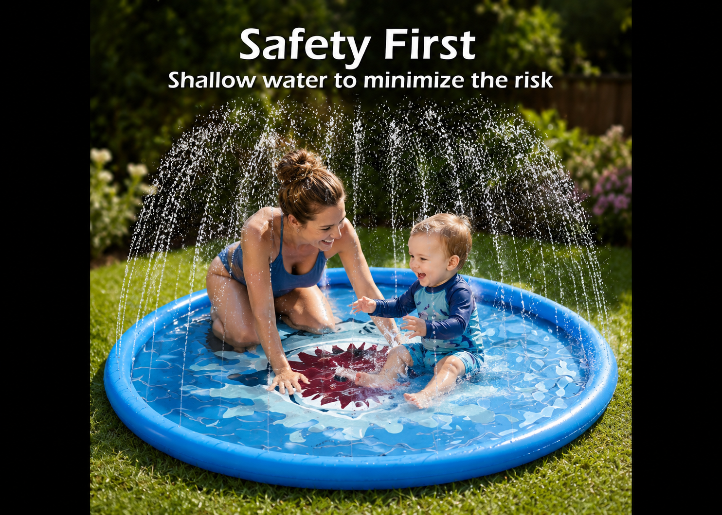 Vibrant Rainbow Sprinkler Pool for Kids | Durable PVC Design for Summer Fun