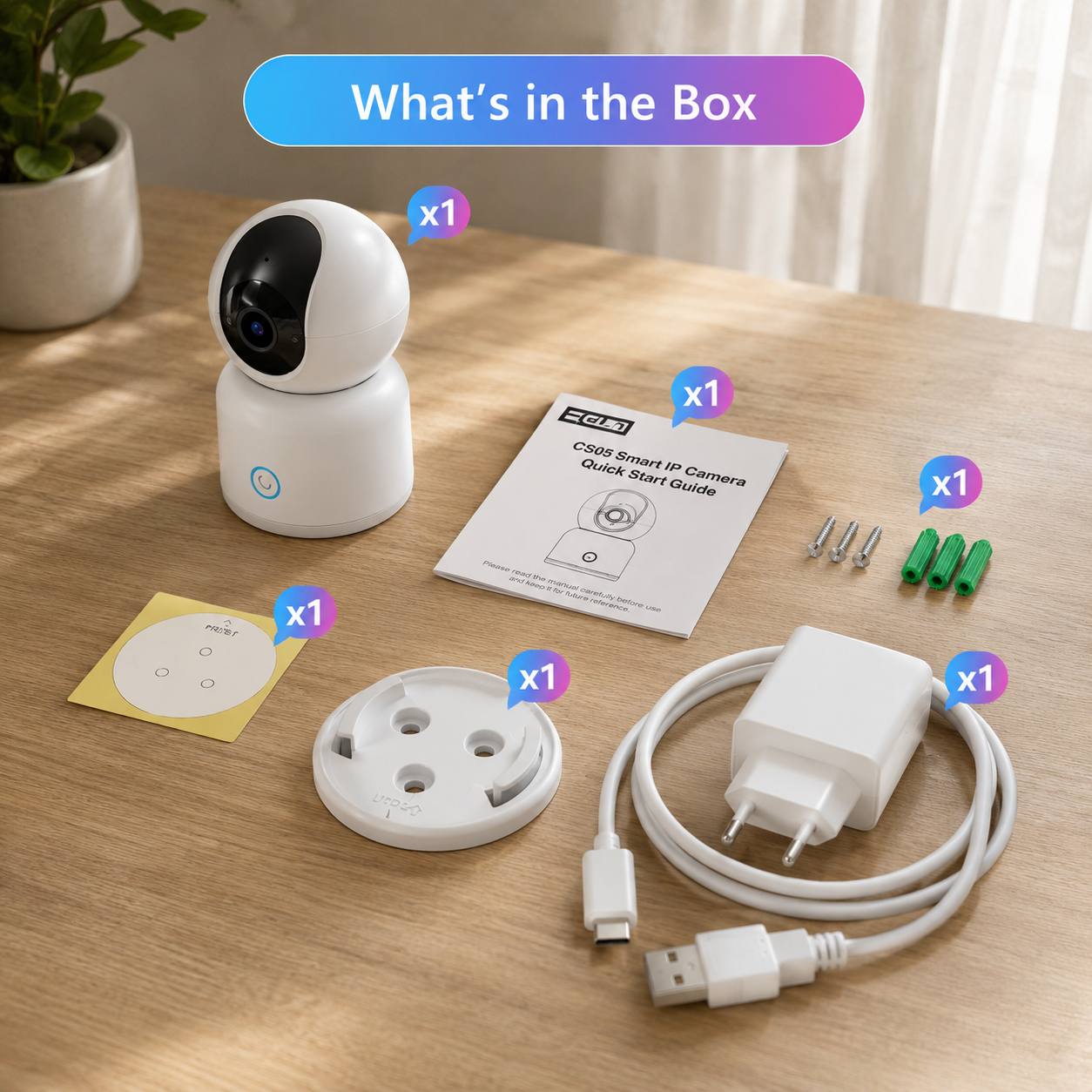 Home Security Camera | 360° Indoor PTZ Camera with AI Auto Tracking | Reliable Monitoring for Your Baby