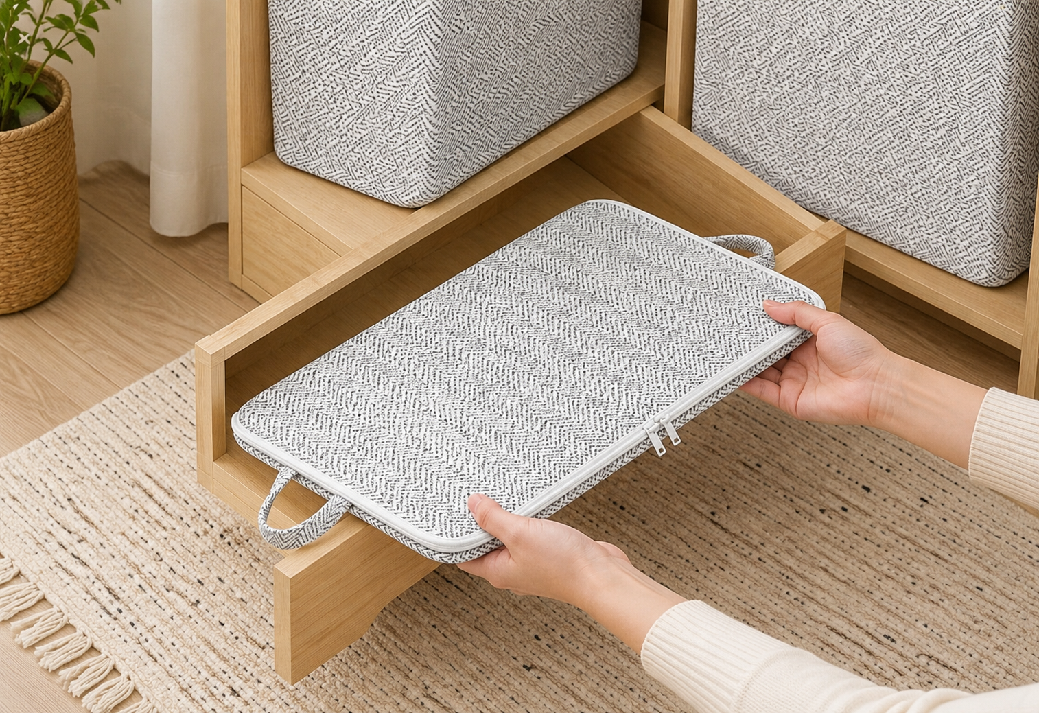 Ultimate XL Storage Container Box with Handles for Seasonal Clothing
