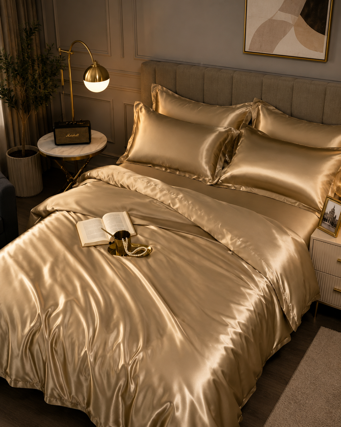 Silk Satin Duvet Cover Set for Luxurious Comfort