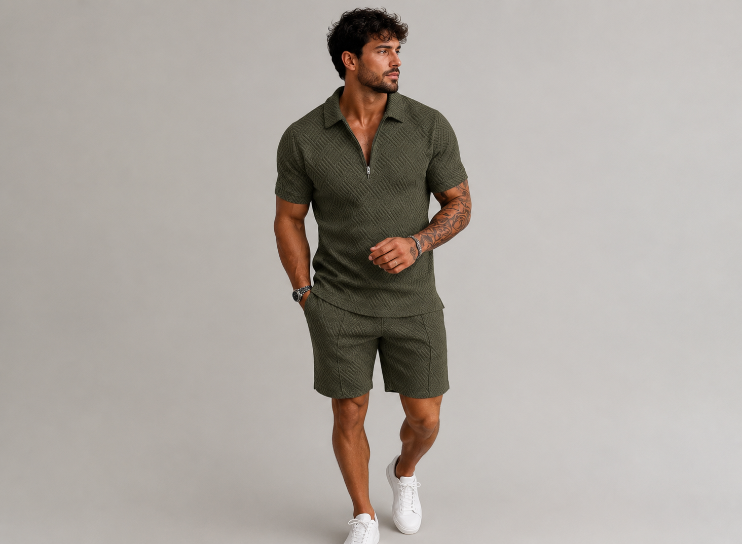 Men's Summer Set | Stylish Polo Shirt & Shorts Combo for Comfort
