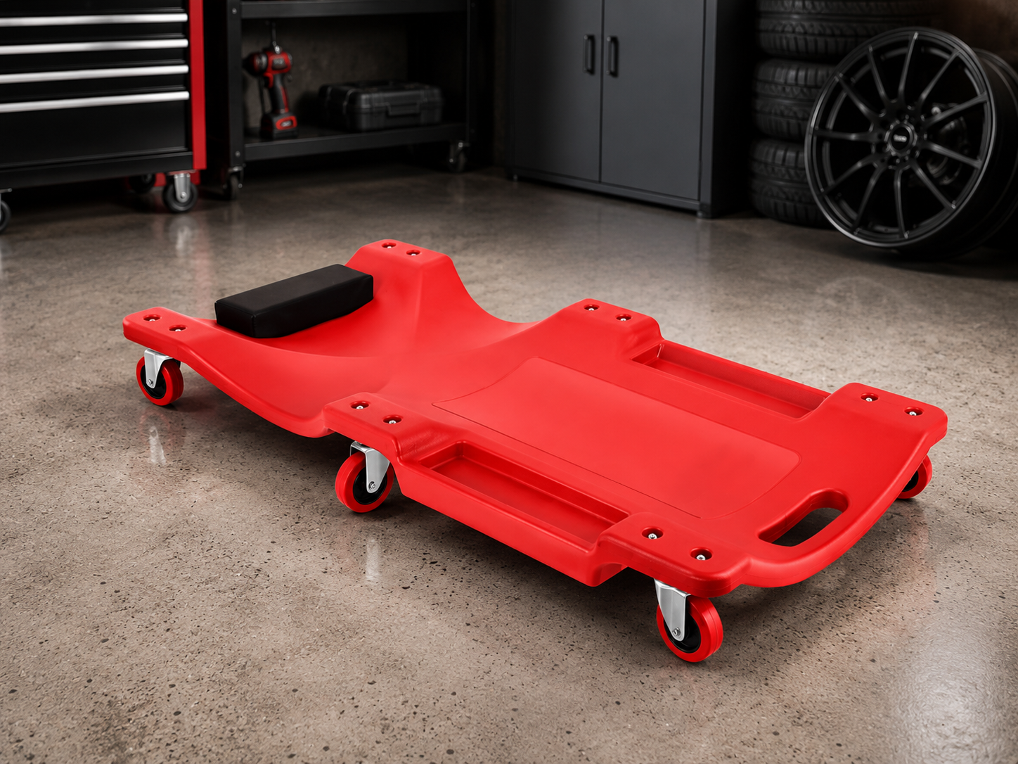 Versatile Automotive Creeper | 36 Low Profile Mechanic Board with Padded Headrest | Smooth Rolling for Comfortable Repairs