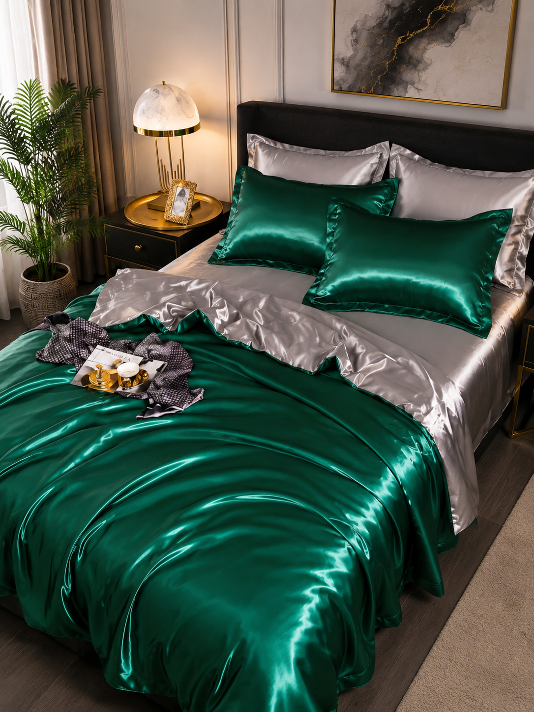 Silk Satin Duvet Cover Set for Luxurious Comfort