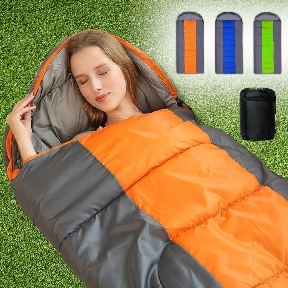 Adventure Ready | Waterproof Backpacking Sleeping Bag for Adults with Lightweight Design | Spacious Comfort for Outdoor Enthusiasts 0