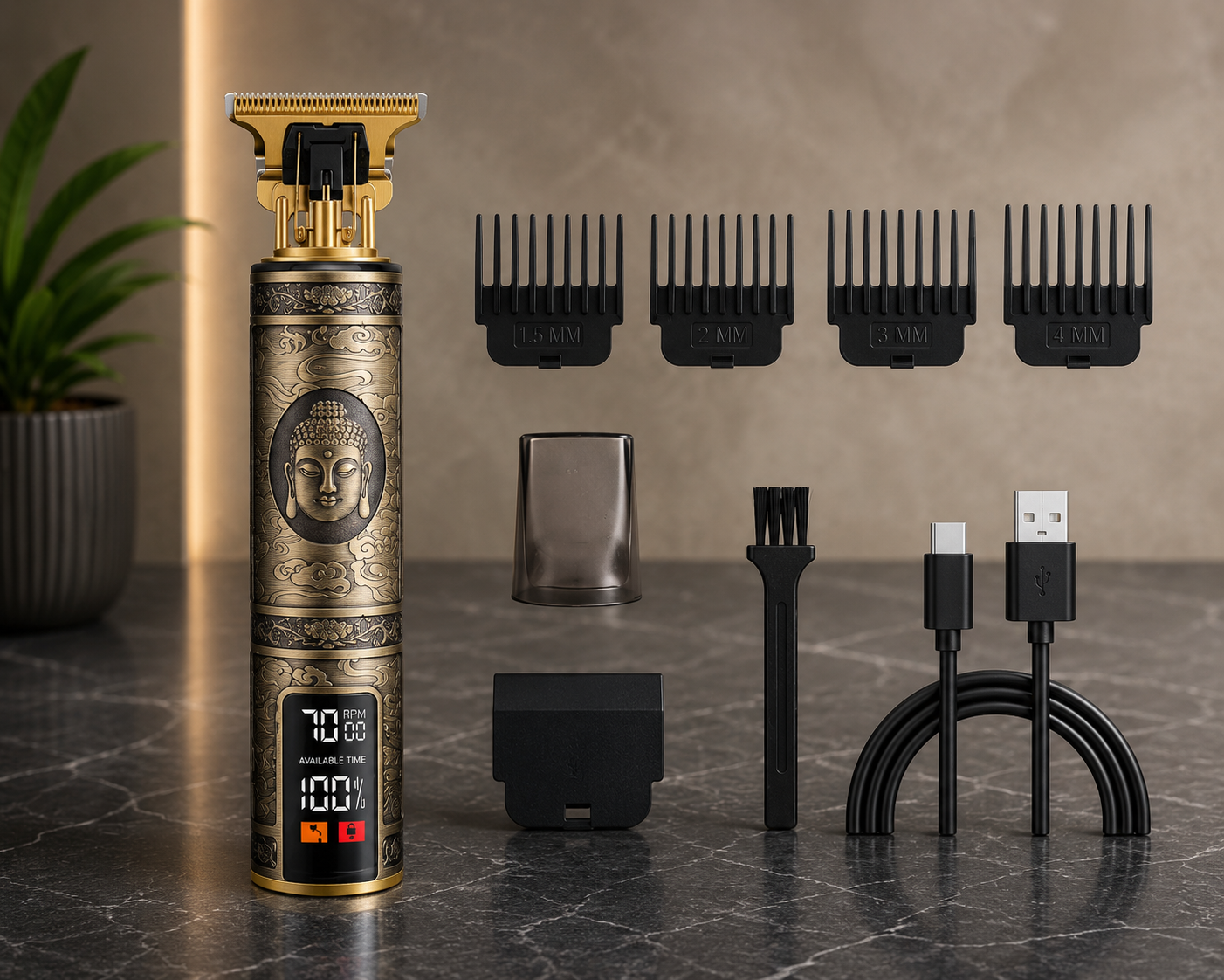 Precision Grooming | Electric Beard Trimmer with T-Shaped Blade | Waterproof Design for Professional Grooming
