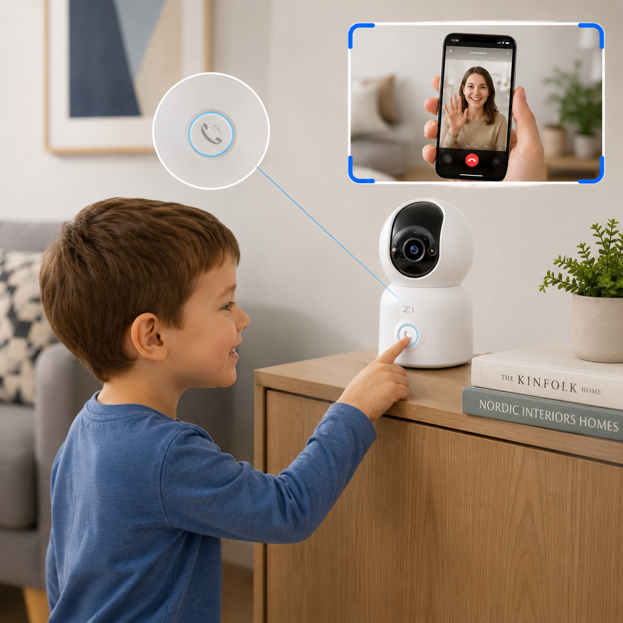 Home Security Camera | 360° Indoor PTZ Camera with AI Auto Tracking | Reliable Monitoring for Your Baby