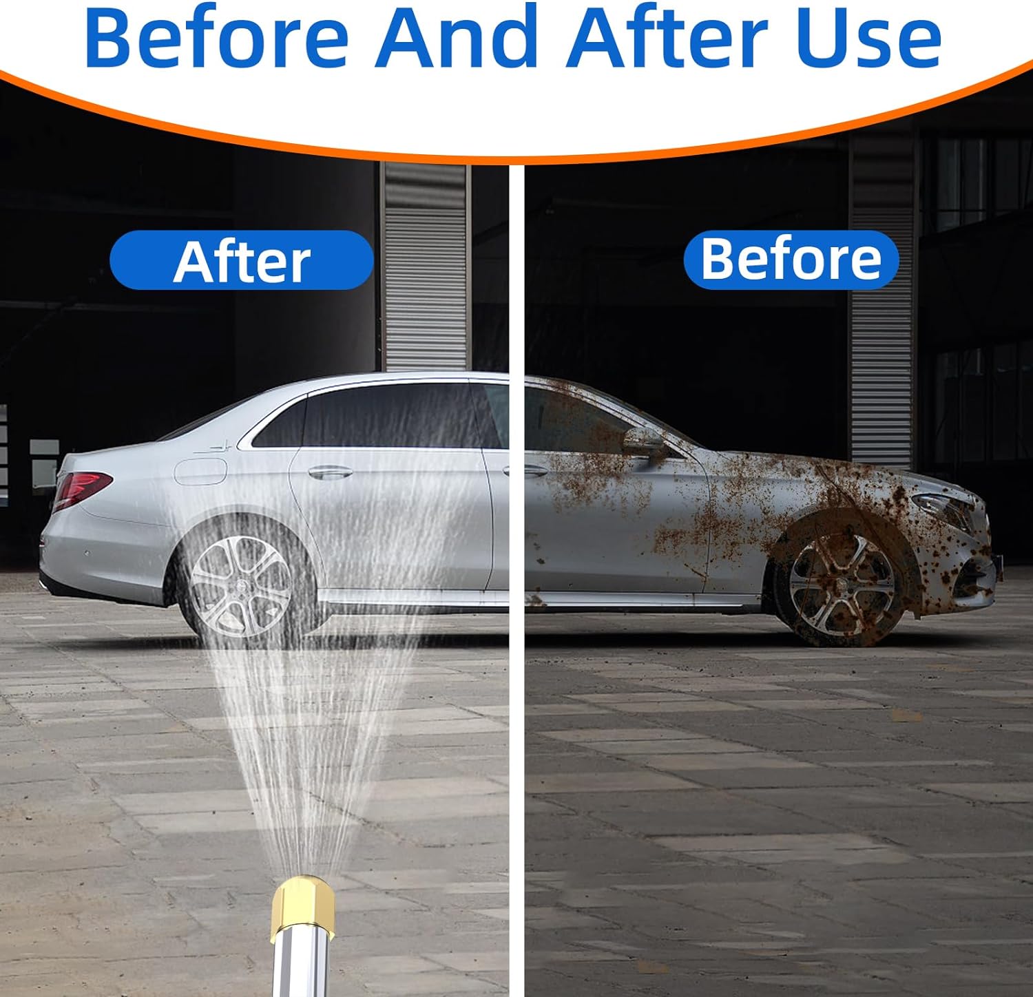 Effortless Clean | High-Pressure Washer Spray Nozzle with Dual Nozzle Options | Durable Design for Versatile Use 4
