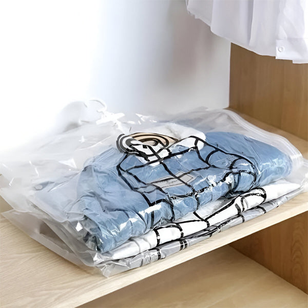 Innovative Hanging Vacuum Storage Bags | Space-Saving Compression Solution for Organized Closets