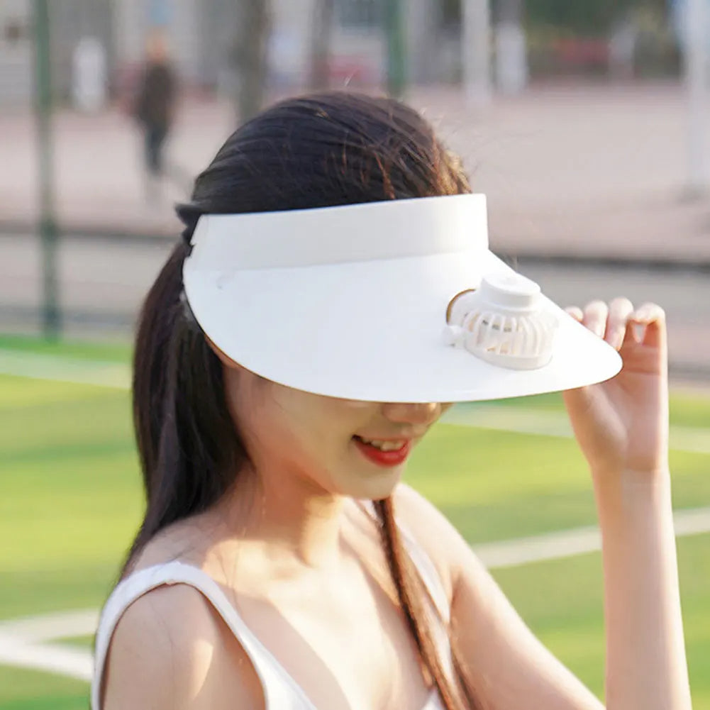 Innovative Sun Visor Hat with Solar-Powered Cooling Fan | UPF50+ Protection for Ultimate Comfort 1