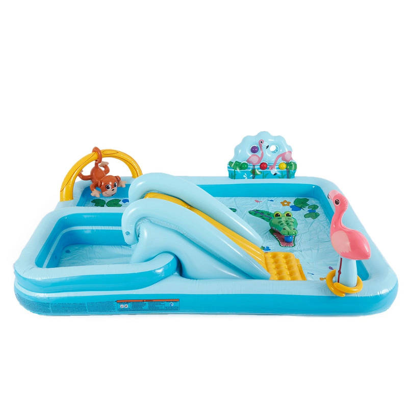 Jungle Adventure | Inflatable Kiddie Pool with Sprayer & Slide | Fun Water Play Center for Kids 4