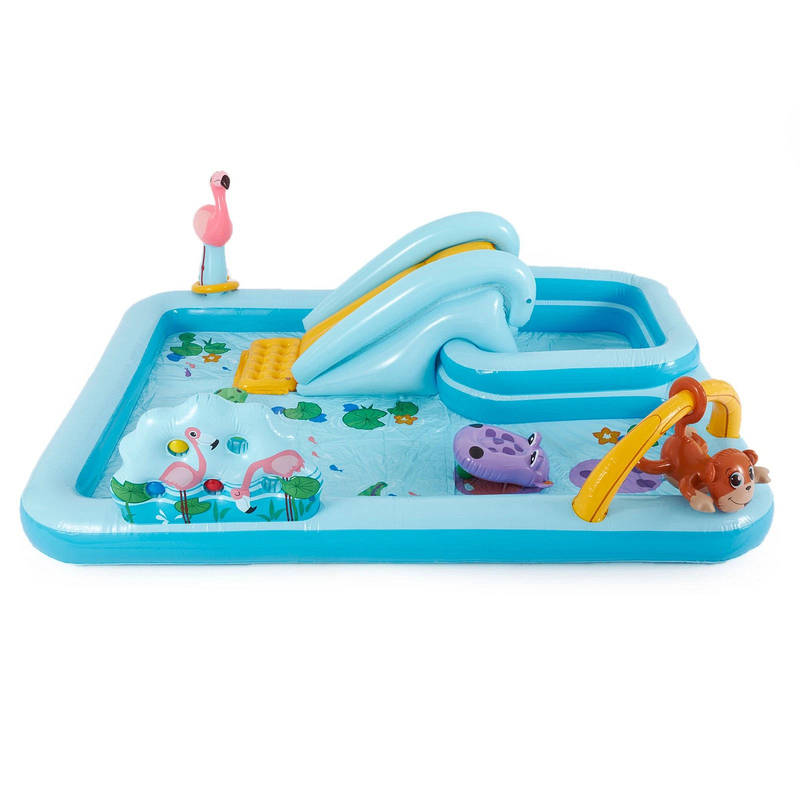 Jungle Adventure | Inflatable Kiddie Pool with Sprayer & Slide | Fun Water Play Center for Kids 5