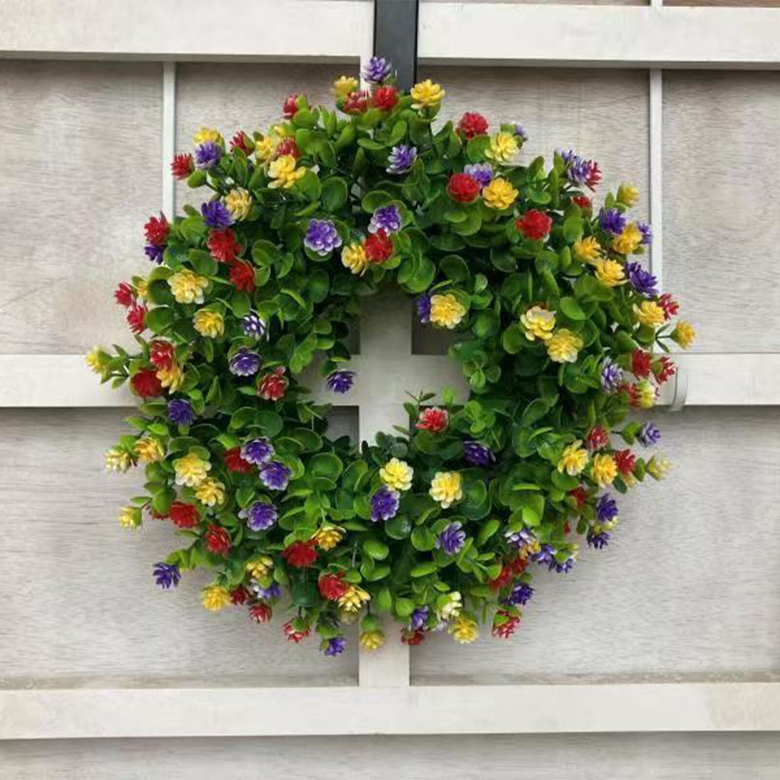 Vibrant Floral Wreath | Spring Summer Faux Flower Arrangement for Home Decor 5