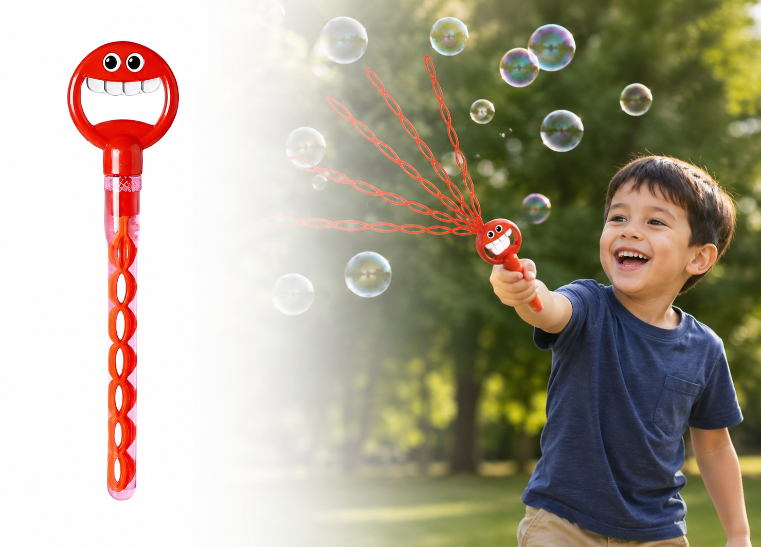 Bubble Fun | 32-Hole Bubble Wand with Colorful Bubbles | Engaging Outdoor Toy for Kids