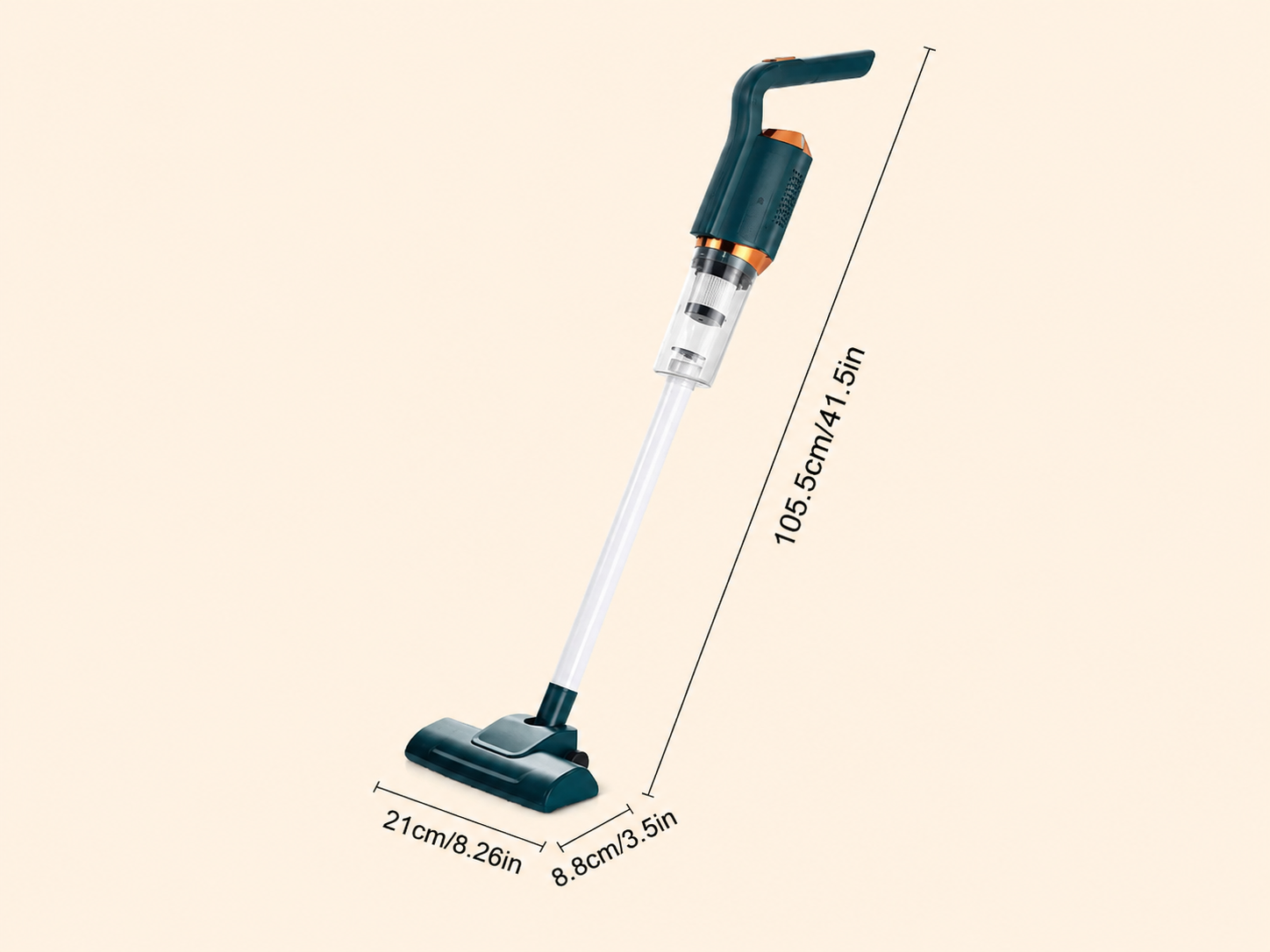 Efficient Cordless Vacuum Cleaner with 8500PA Suction Power for Pet Hair and Dirt Removal