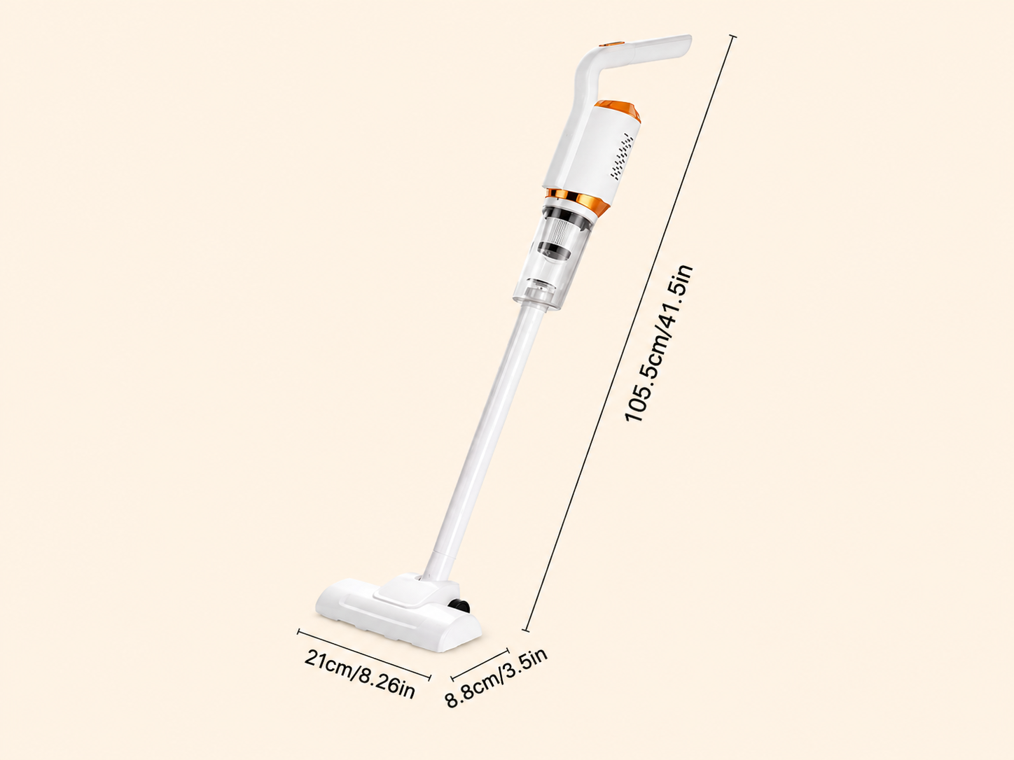 Efficient Cordless Vacuum Cleaner with 8500PA Suction Power for Pet Hair and Dirt Removal