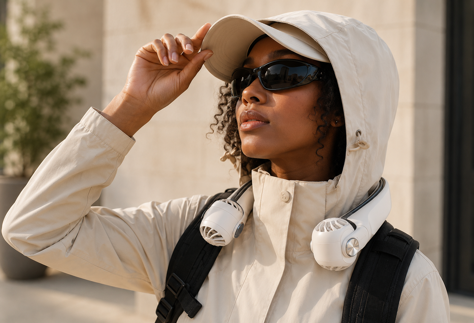Comfort Breeze | Rechargeable Neck Cooling Fan with Adjustable Speeds | Hands-Free Relief for Hot Days