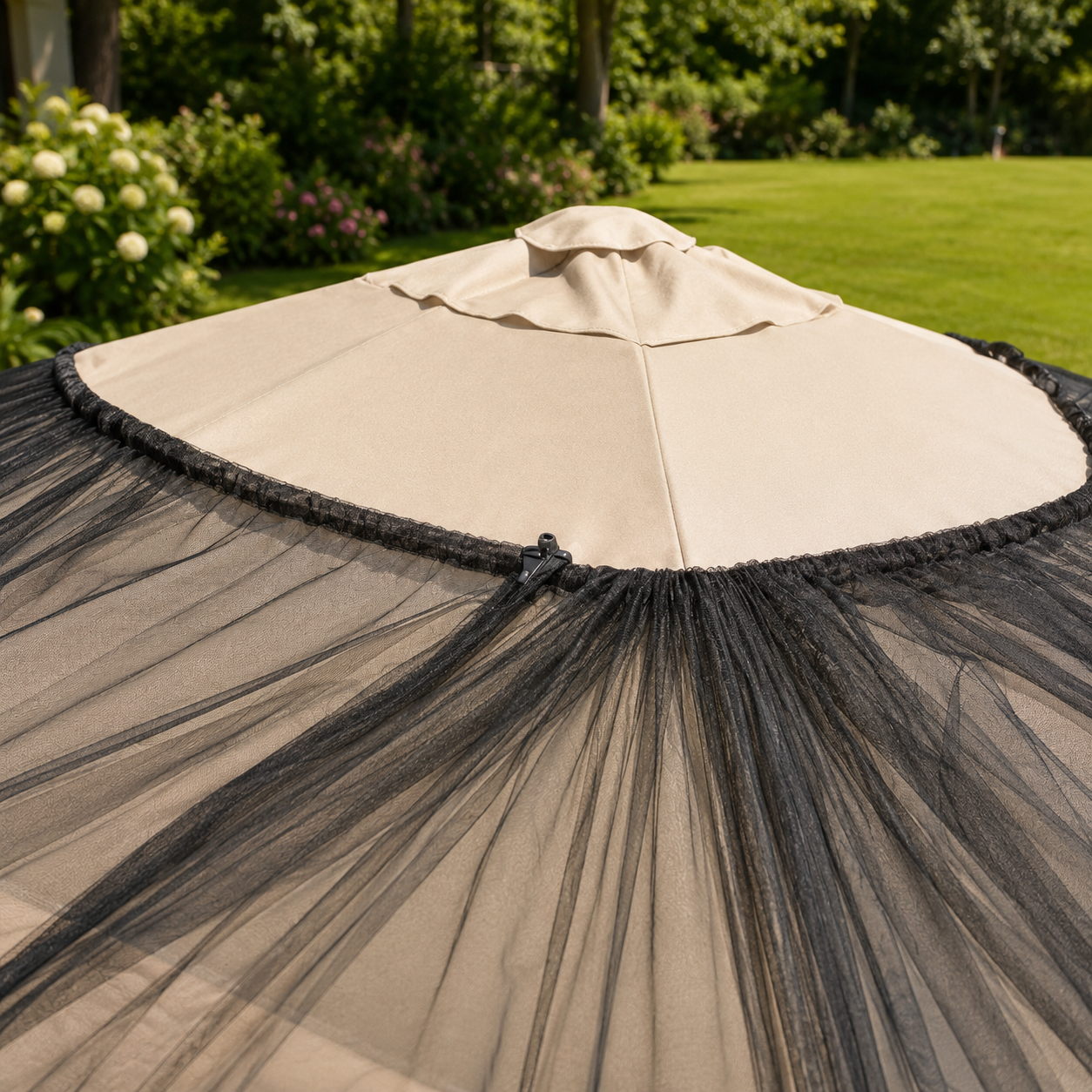 Outdoor Patio Umbrella Mosquito Net | Durable Polyester Mesh for Bug-Free Relaxation