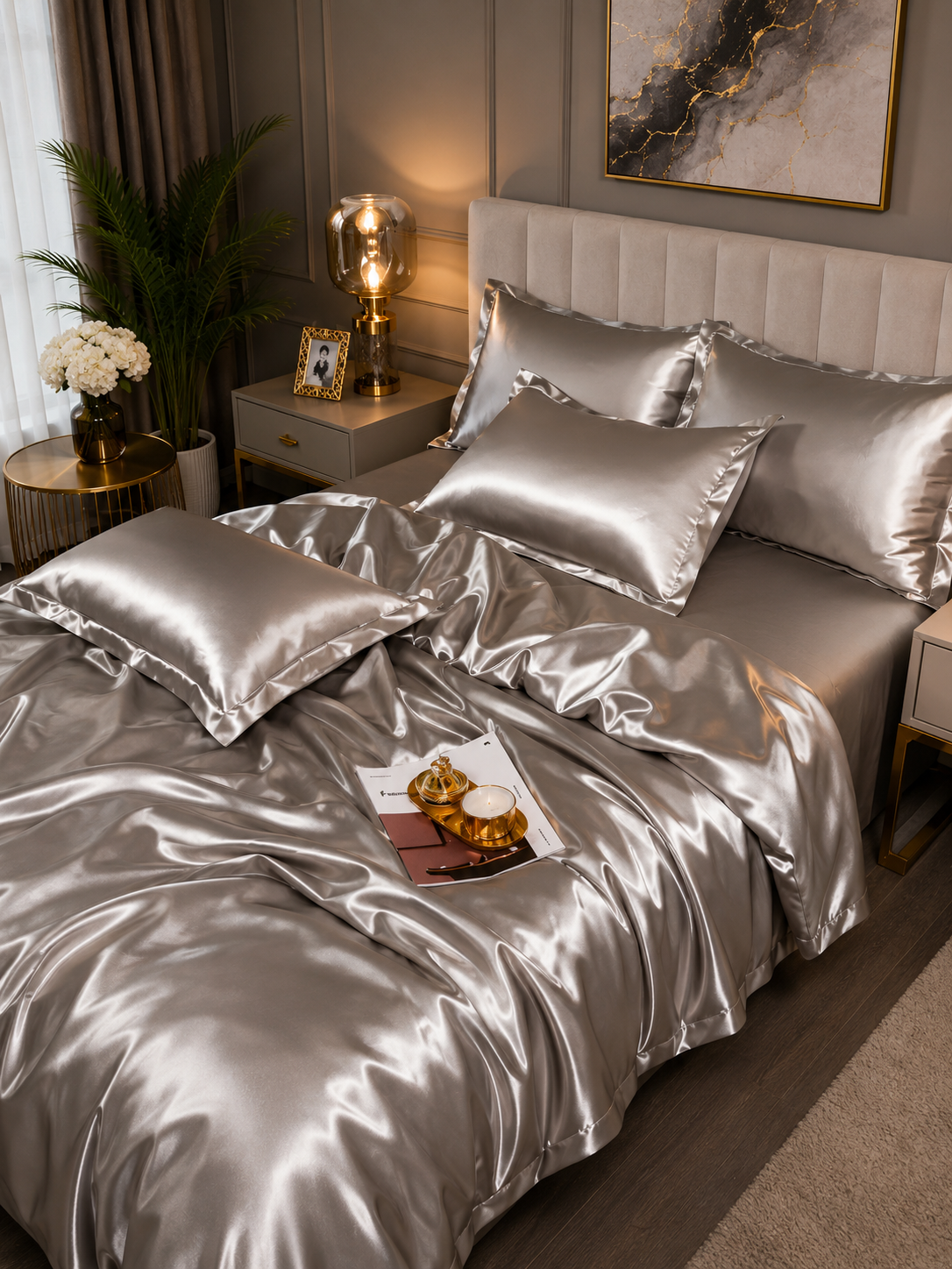 Silk Satin Duvet Cover Set for Luxurious Comfort