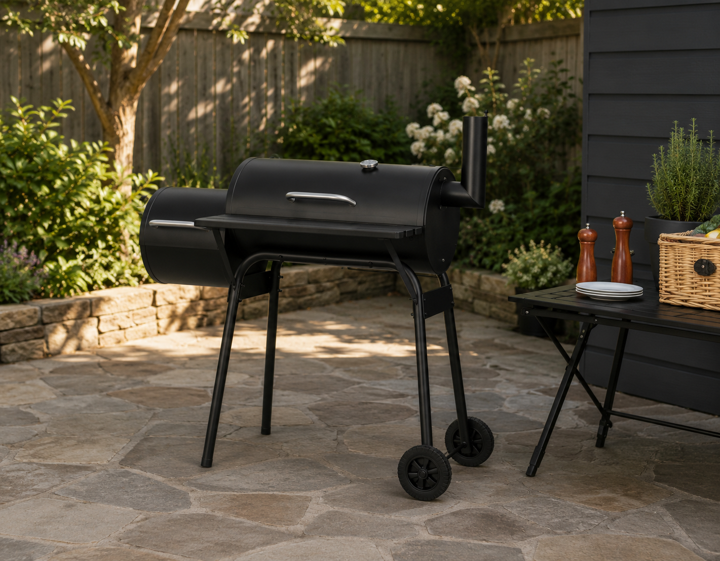 Outdoor Charcoal BBQ Grill | 43 Meat Cooker with Double Grilling Nets | Versatile Cooking for Backyard Gatherings