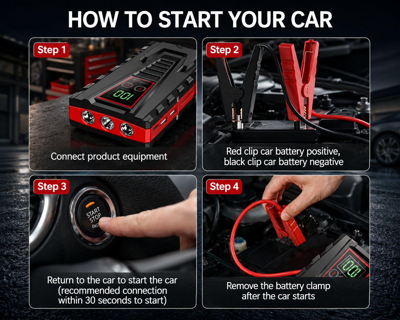 PowerMax | Portable Car Jump Starter with Extreme Temperature Performance | Multi-Device Charger for Roadside Safety