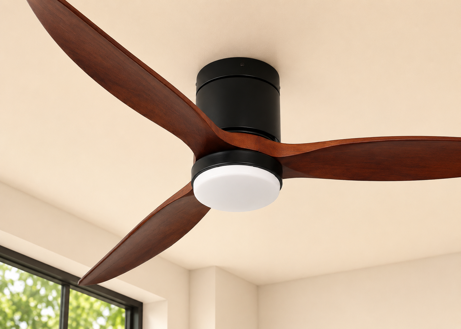 Elegant Ceiling Fan Light with Remote Control & Dimmable LED for Year-Round Comfort