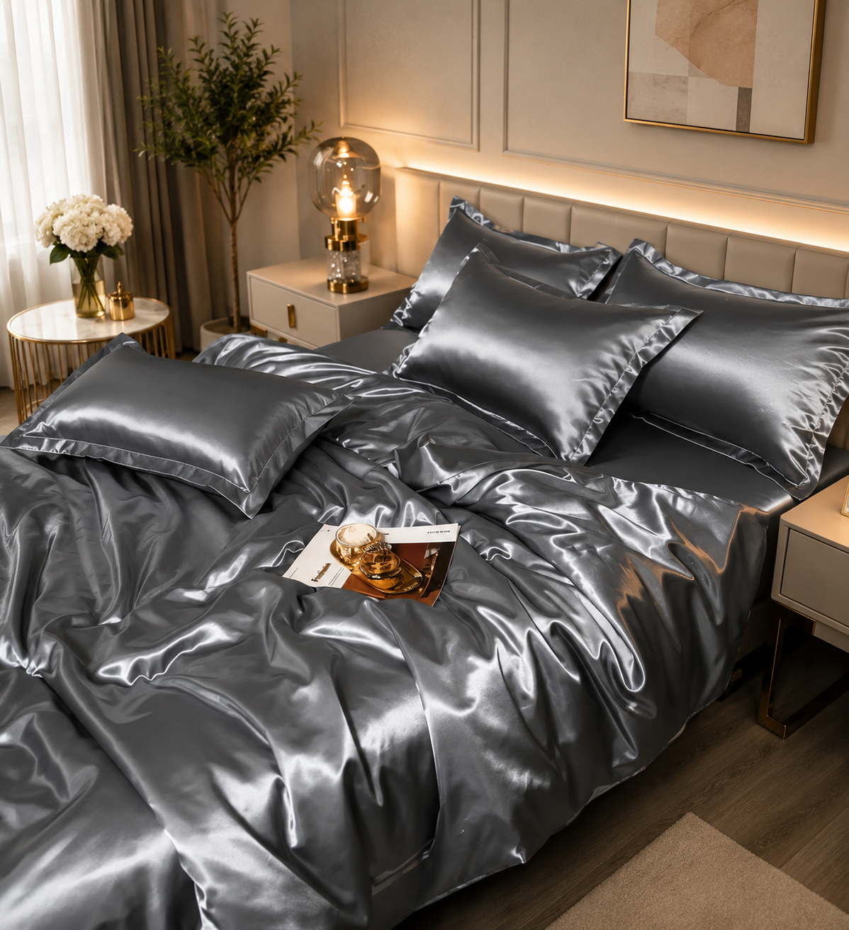 Silk Satin Duvet Cover Set for Luxurious Comfort