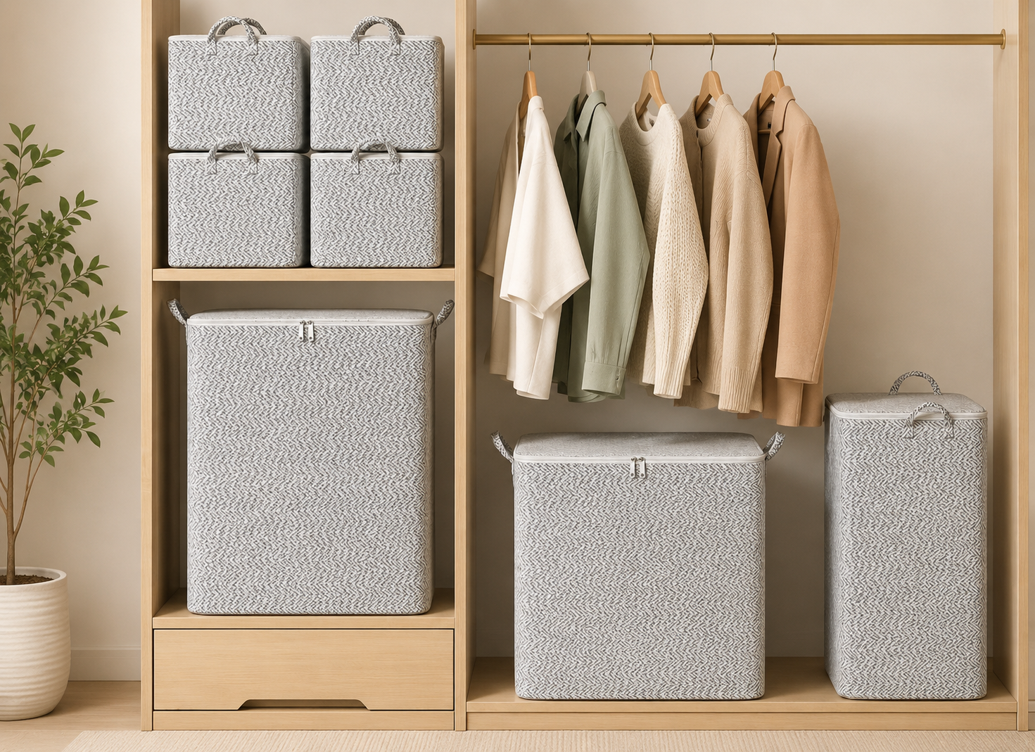Ultimate XL Storage Container Box with Handles for Seasonal Clothing