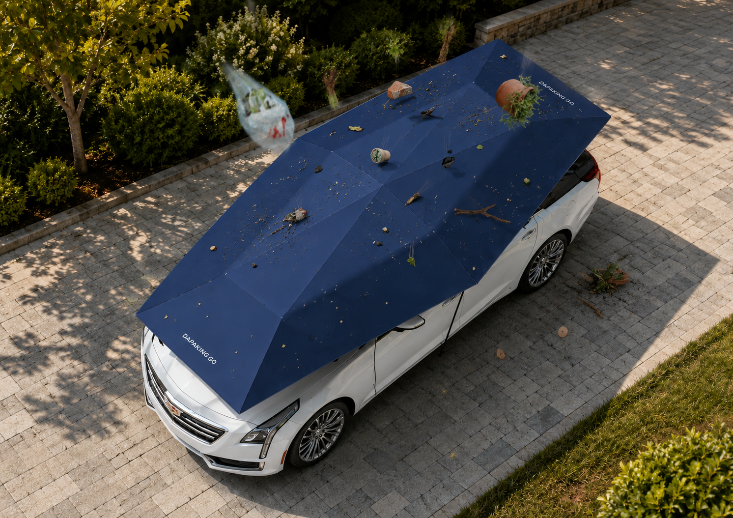 Portable Car Roof Sunshade Canopy with Remote Control & UV Protection