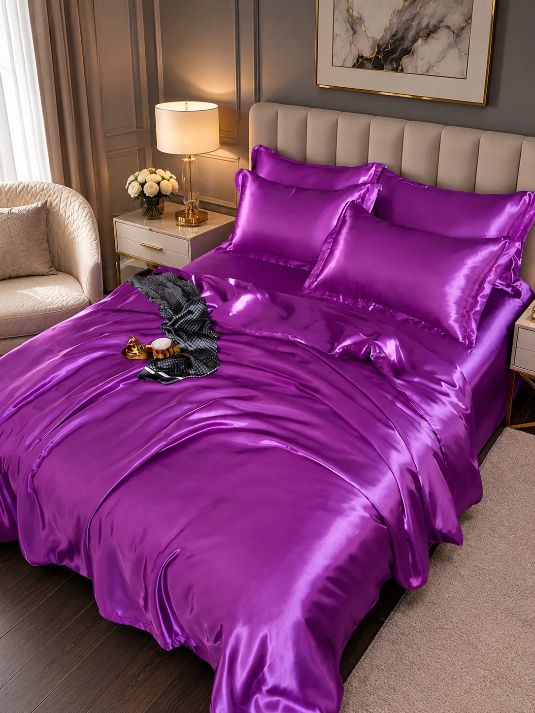 Silk Satin Duvet Cover Set for Luxurious Comfort
