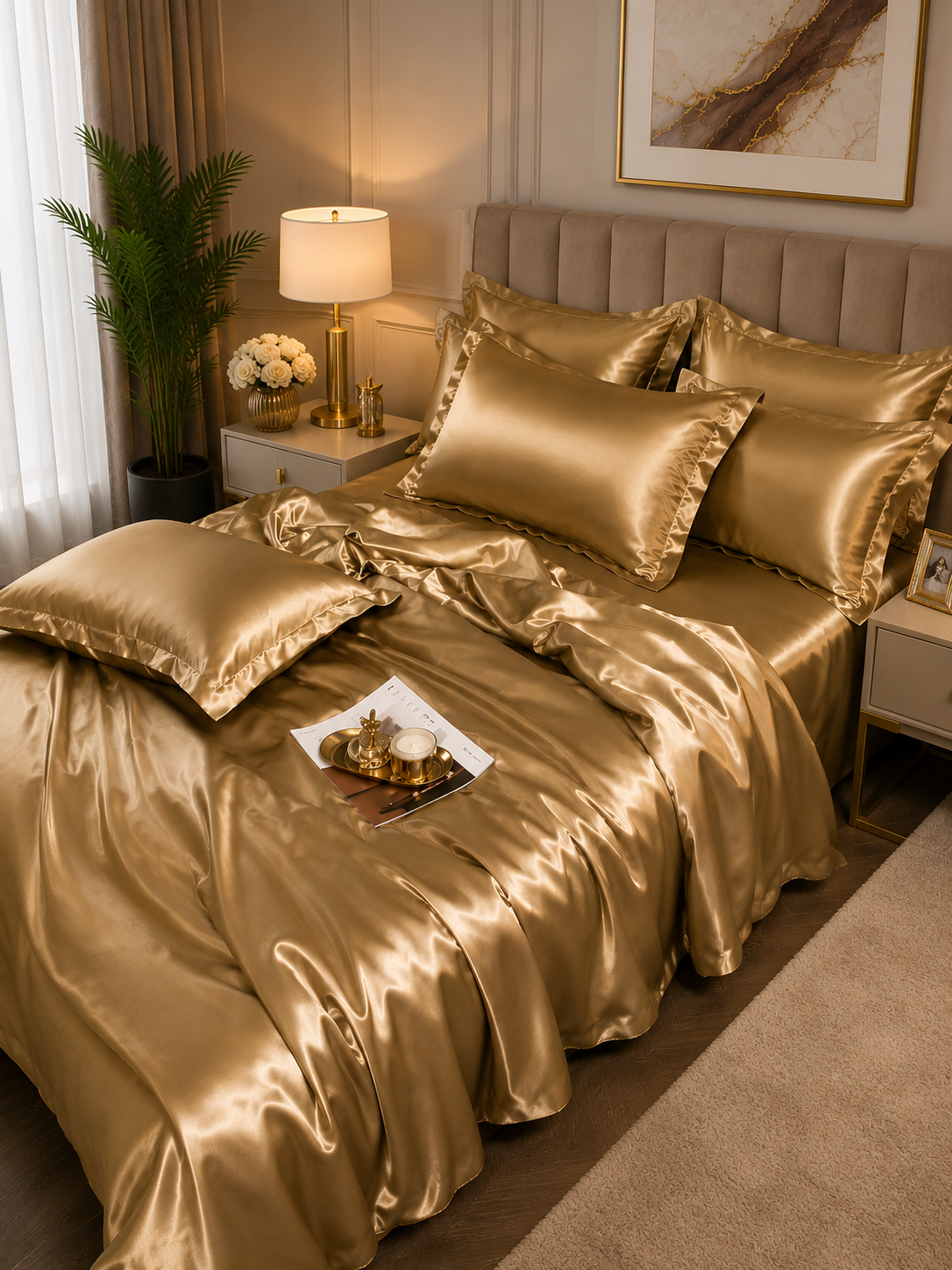 Silk Satin Duvet Cover Set for Luxurious Comfort