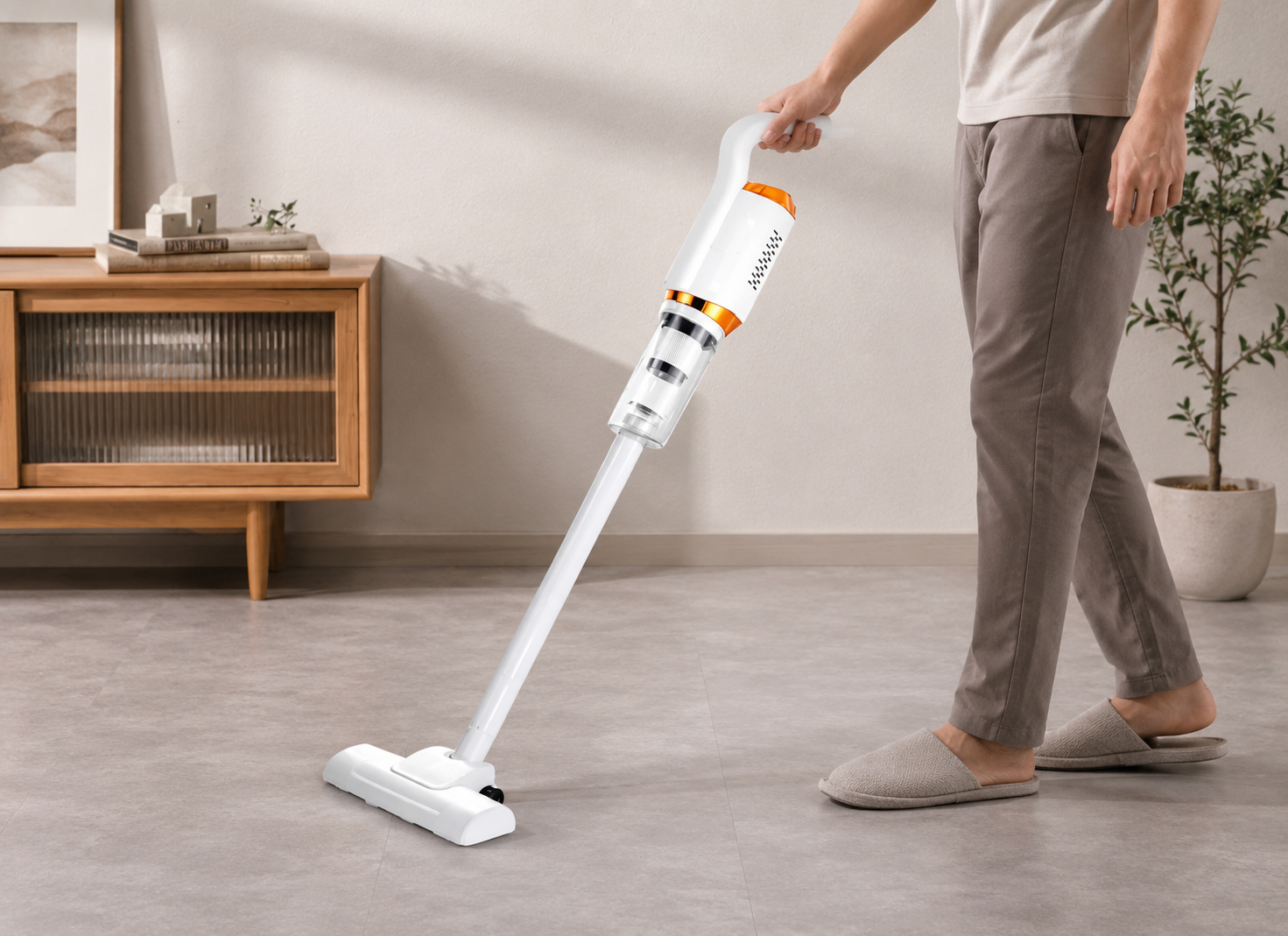 Efficient Cordless Vacuum Cleaner with 8500PA Suction Power for Pet Hair and Dirt Removal
