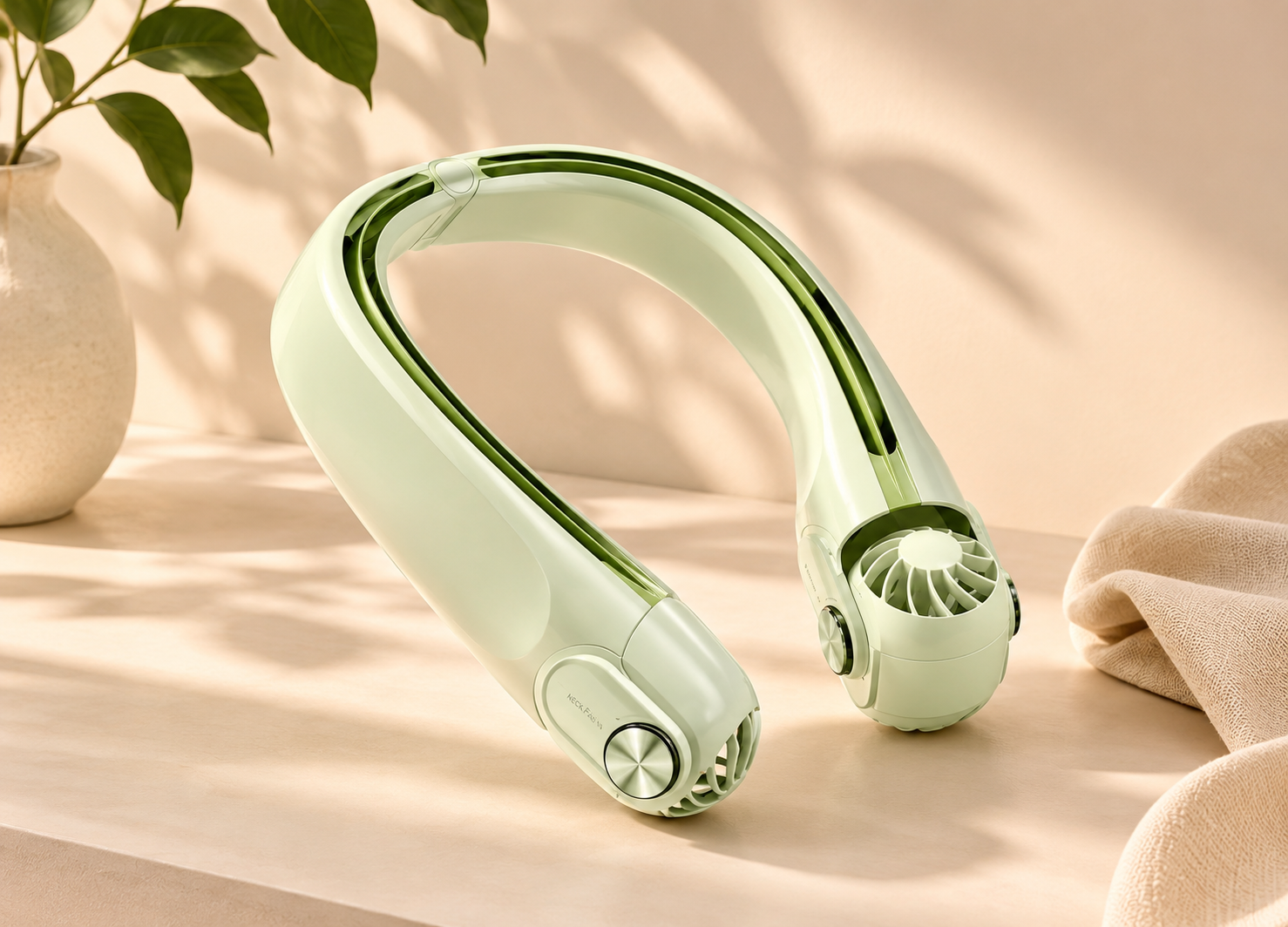 Comfort Breeze | Rechargeable Neck Cooling Fan with Adjustable Speeds | Hands-Free Relief for Hot Days