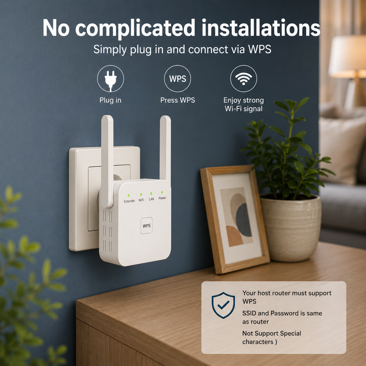 Home Connectivity | WiFi Extender with Dual-Band Signal Boosting | Reliable Coverage for Smooth Streaming
