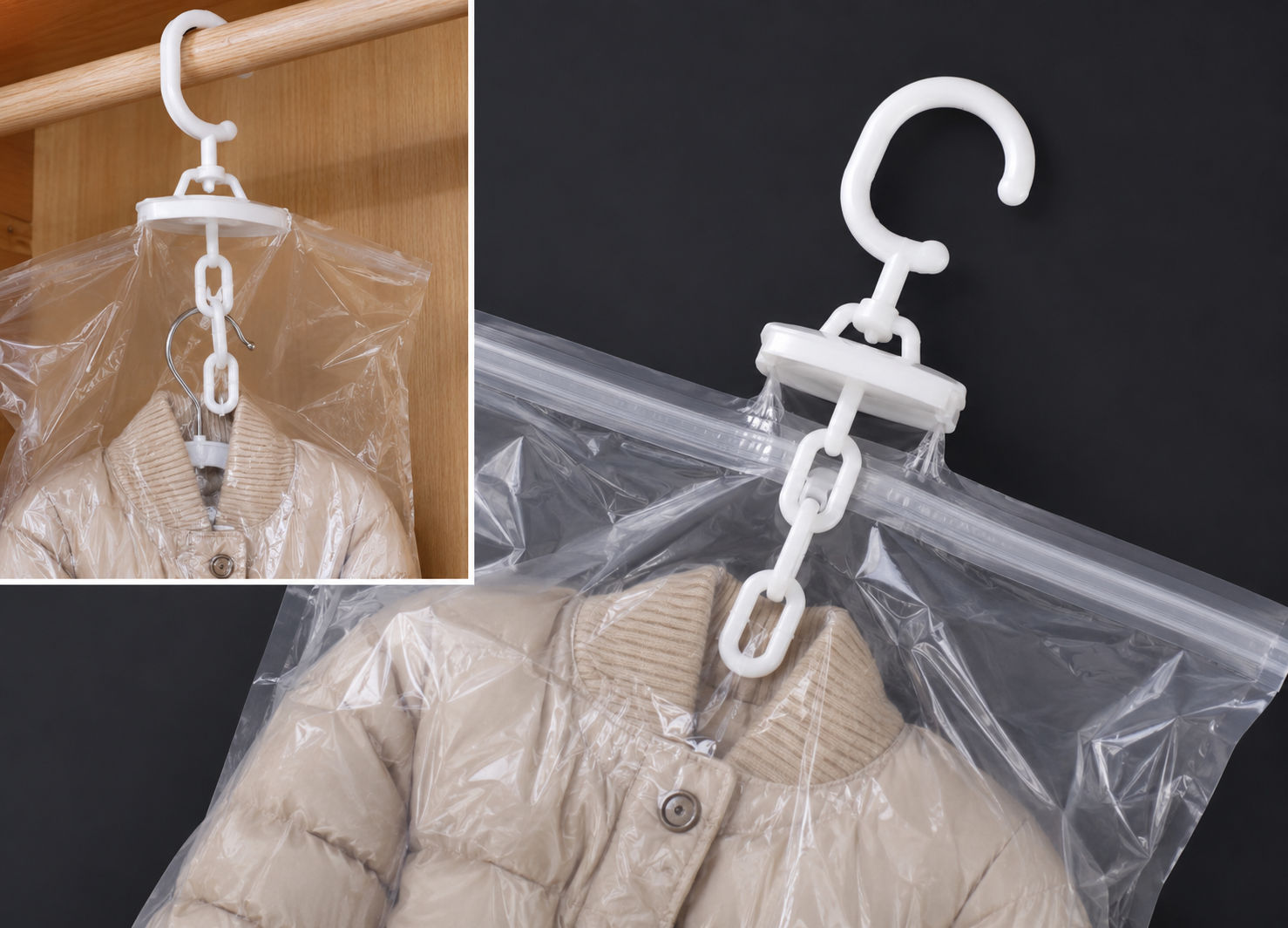 Innovative Hanging Vacuum Storage Bags | Space-Saving Compression Solution for Organized Closets