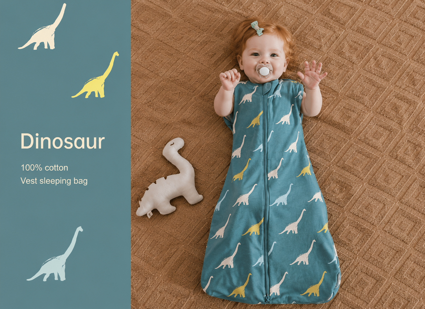 Cozy Nest | Baby Sleeping Bag with Convertible Design & Adjustable Fit | Floral Pattern for Comfortable Sleep