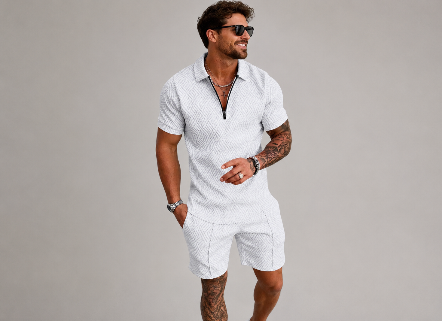 Men's Summer Set | Stylish Polo Shirt & Shorts Combo for Comfort