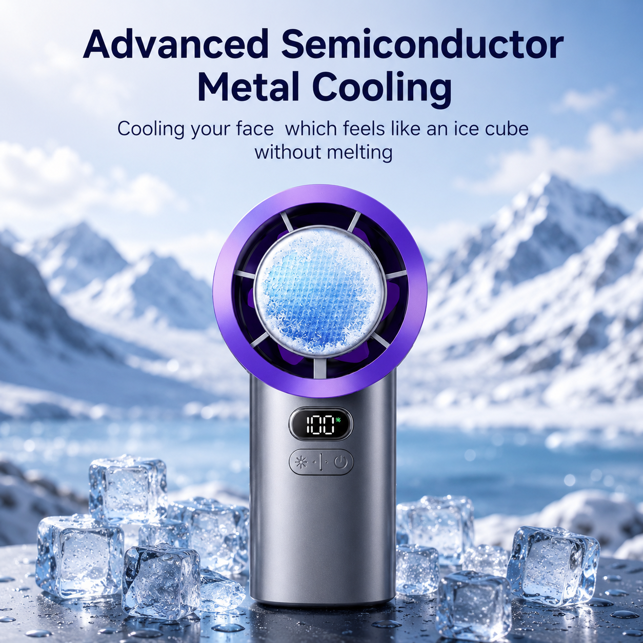 Cooling Breeze | Portable Handheld Fan with Turbocharged Airflow | Ergonomic Design for Ultimate Comfort