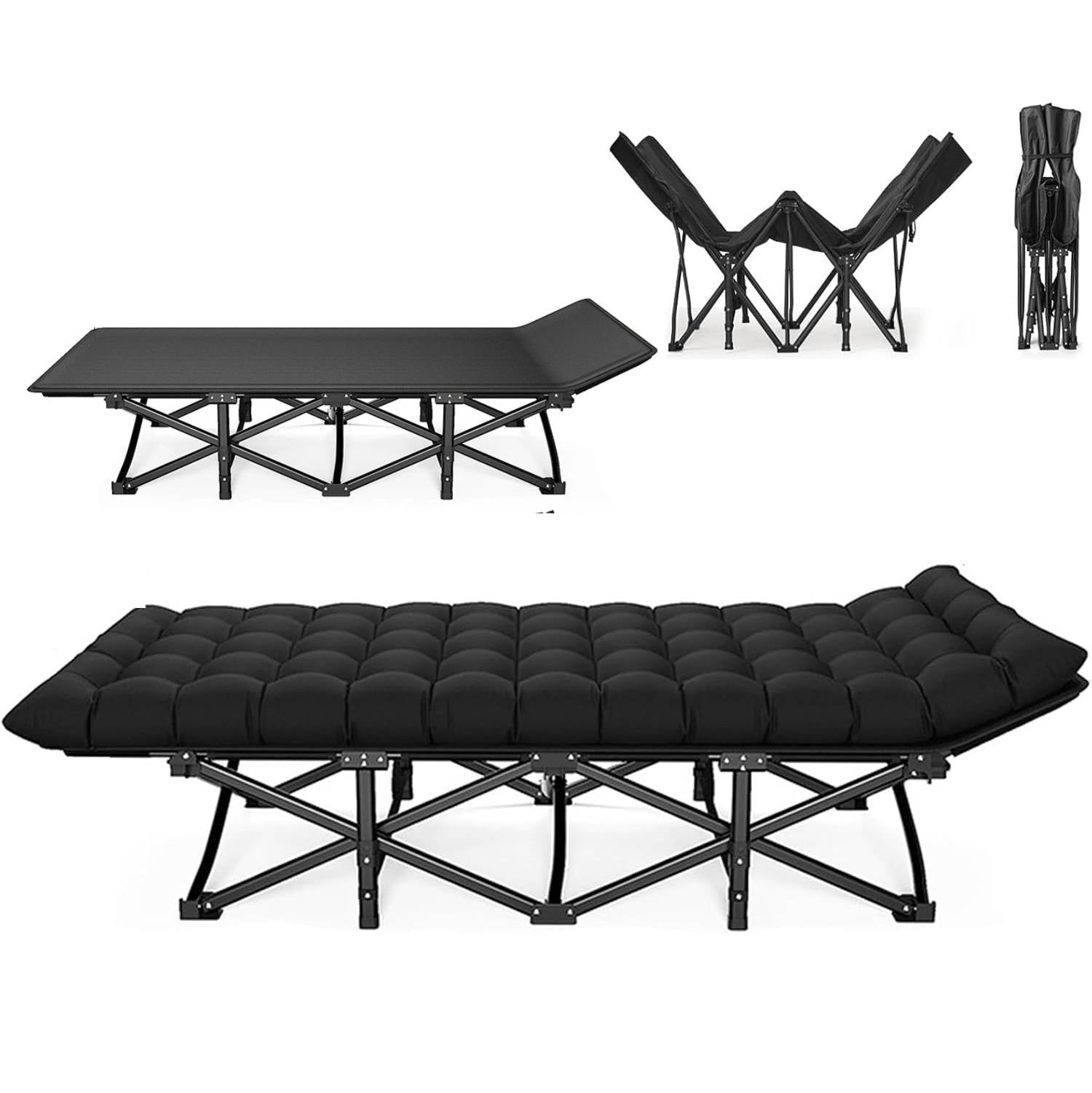 Comfort Rest | Folding Sleeping Cot with Detachable Mattress for Easy Setup 0