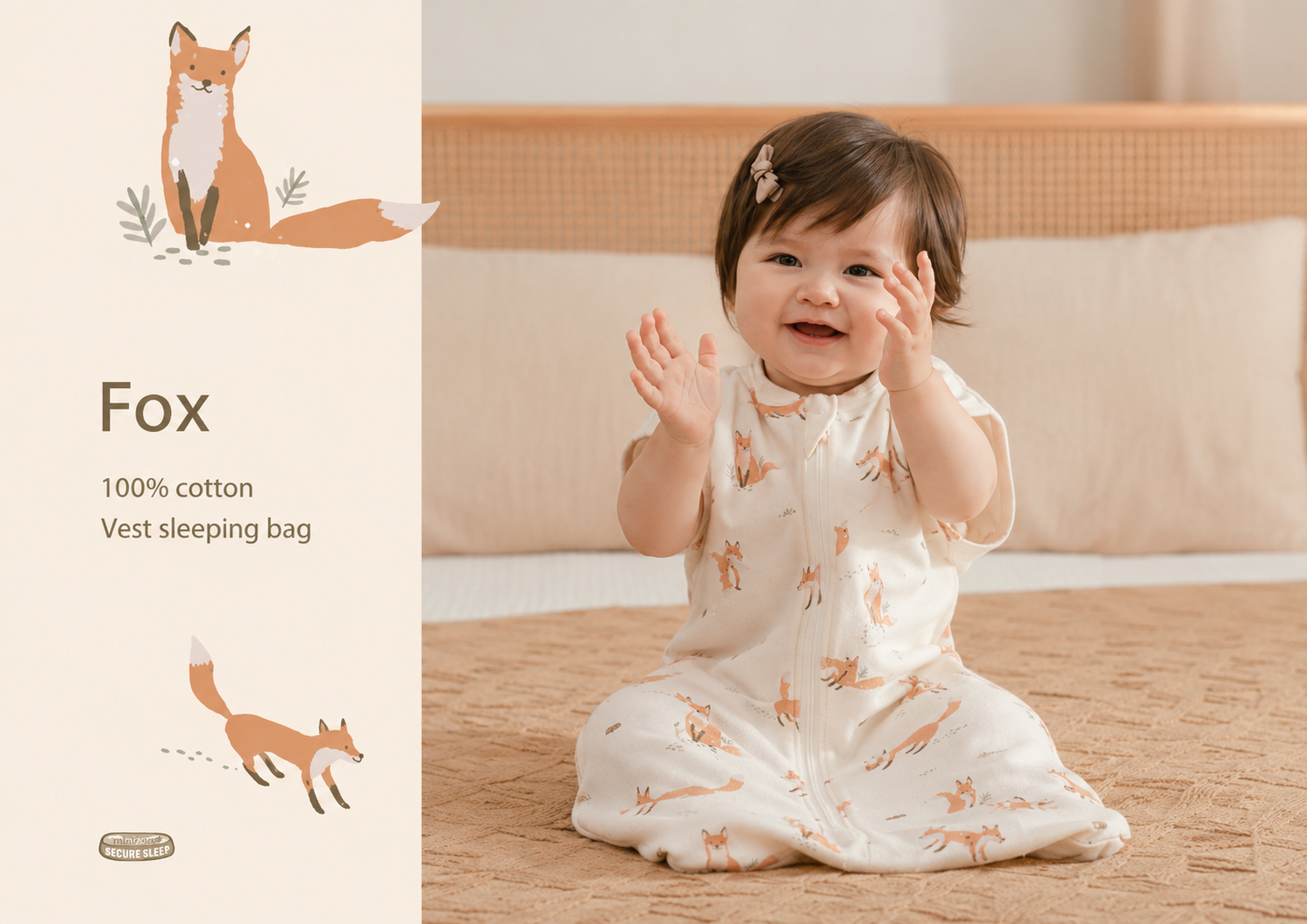 Cozy Nest | Baby Sleeping Bag with Convertible Design & Adjustable Fit | Floral Pattern for Comfortable Sleep