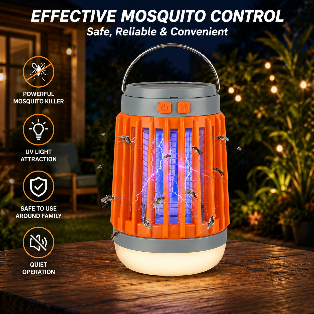 Innovative Mosquito Zapper | USB Powered Insect Catcher with UV Light | Safe and Portable Solution for Outdoor Enjoyment
