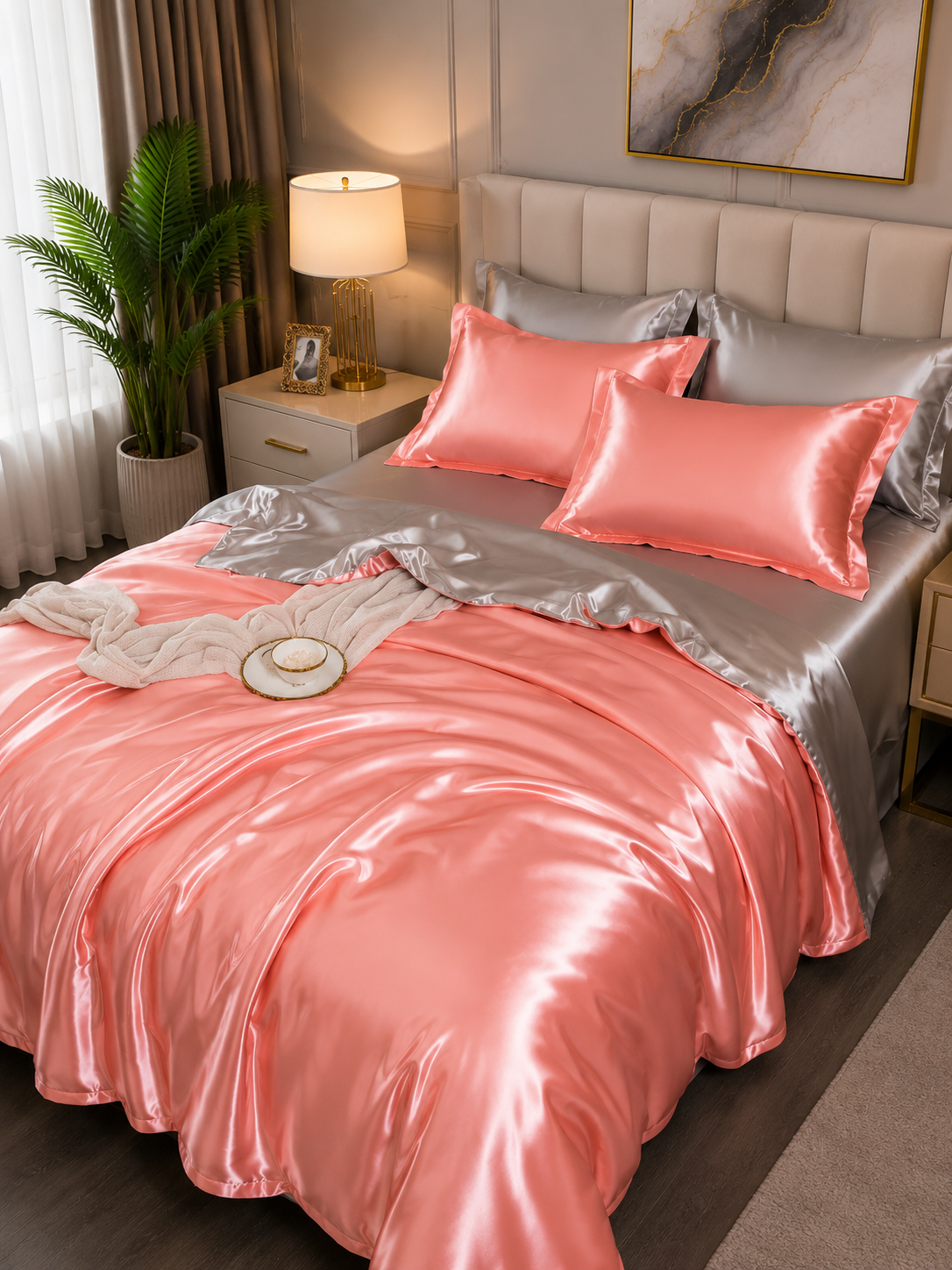 Silk Satin Duvet Cover Set for Luxurious Comfort