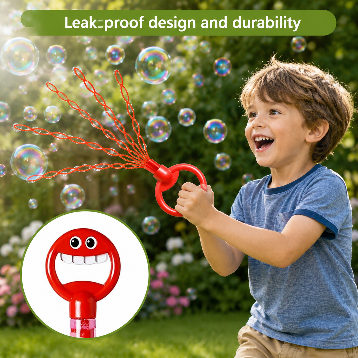 Bubble Fun | 32-Hole Bubble Wand with Colorful Bubbles | Engaging Outdoor Toy for Kids