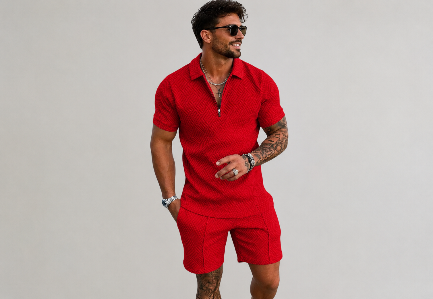 Men's Summer Set | Stylish Polo Shirt & Shorts Combo for Comfort
