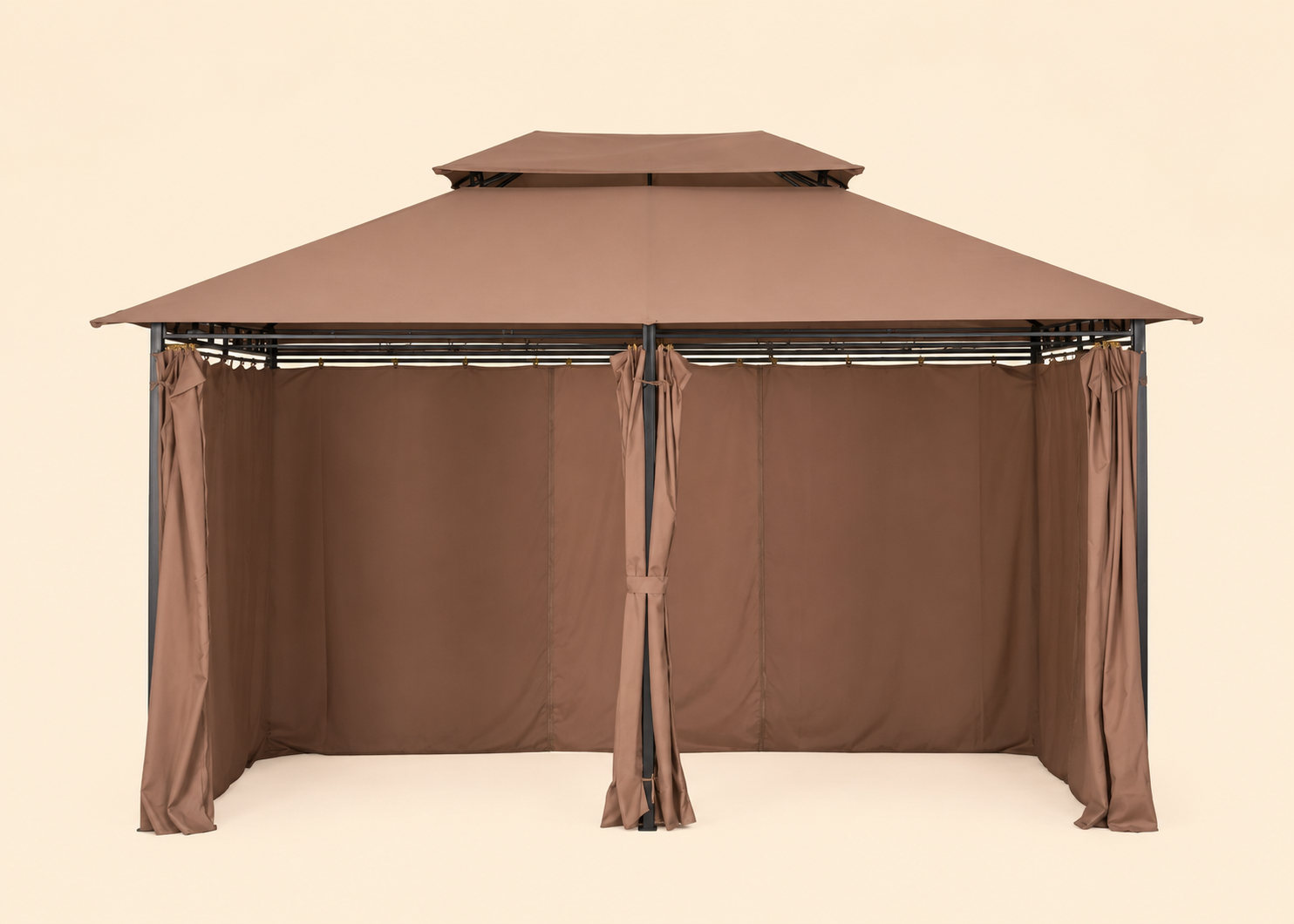 Outdoor Canopy Gazebo | 10'x13' Vented Steel Frame with Double-Tier Roof | Perfect Shade for BBQs and Parties