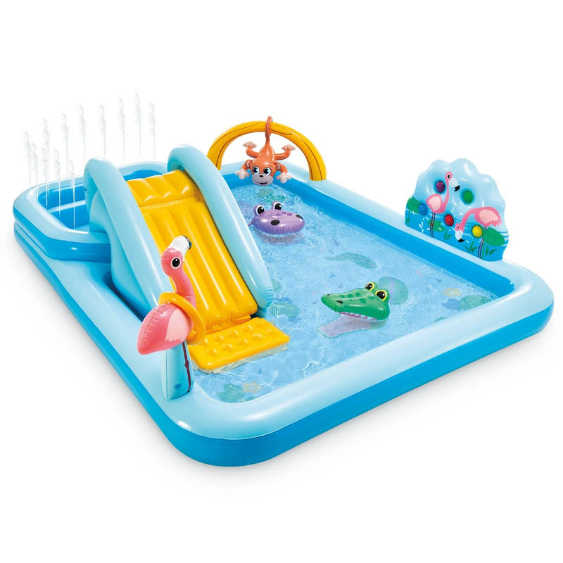 Jungle Adventure | Inflatable Kiddie Pool with Sprayer & Slide | Fun Water Play Center for Kids 3